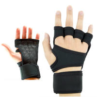 Guantes de entrenamiento para levantamiento de pesas para hombres y mujeres, Protector de Palma de mano para Fitness, deportes, culturismo, gimnasio, 1 par - details 5