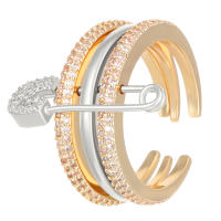 Anillo tricolor desmontable de moda para dama, regalo para dama, regalo de cumpleaños, regalo de Navidad - details 14
