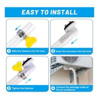Manguera de drenaje de aire acondicionado portátil, Kit de manguera de drenaje de CA, manguera de drenaje para aire acondicionado con conector de 3/5 pulgadas, 10 pies - details 4