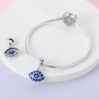 Pulsera de plata de dos tonos con colgante triple celestial de cuentas en forma de corazón para la fabricación de joyas - details 23