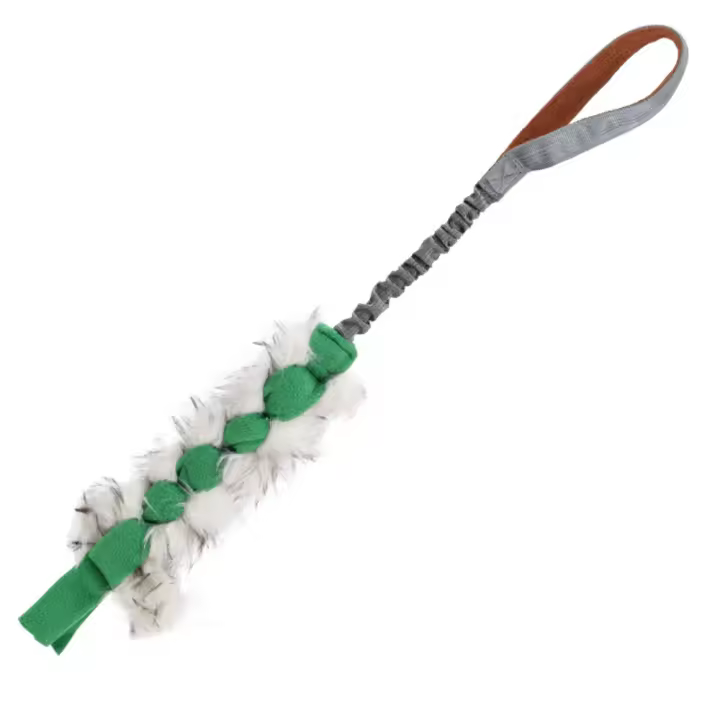 Juguete de cuerda para cachorros, juguete colorido para tirar de perros, juguete de felpa con cordón elástico, juguete para masticar para mascotas, juguete interactivo de entrenamiento para rechinar los dientes - 1