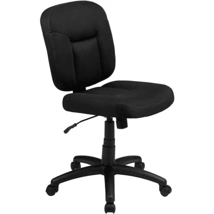 Silla de Oficina con Respaldo Acolchado, Agradable en la Espalda, Altura Ajustable, Fácil Montaje, 65 D x 61 W x 87.5-98 H cm, Color Negro - 1
