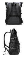 Mochila informal con tapa para hombre, mochila de gran capacidad, puede sostener baloncesto, con separación húmeda y seca - details 12