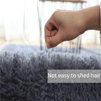 Alfombras grandes para sala de estar, sofás suaves, alfombra esponjosa gris para dormitorio, alfombra de piso peluda, alfombra de mesita de noche, decoración de habitación de niños, varillas - details 3