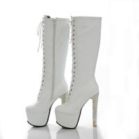 Botas largas de moda para mujer, con tiras cruzadas, tacones altos, tacones delgados, botas de moda para mujer, otoño e invierno, 2025 - details 5