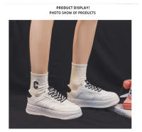 Zapatos blancos pequeños de punta baja para mujer, zapatillas con plataforma, con aumento de altura, diseño versátil - details 10