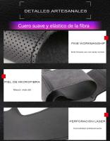 Cubierta de Cuero de Fibra Ultrafina Protector de Volante Personalizable para Citroen Xsara Picasso Berlingo C5 Peugeot Parer Negro - details 4