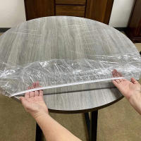 Mantel elástico redondo ajustado de PVC, cubierta protectora transparente impermeable a prueba de aceite para mesa de comedor, manteles para el hogar - details 0