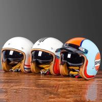 Casco retro de tres cuartos para hombre y mujer, casco medio americano de crucero cálido para invierno - details 0