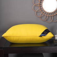 Almohada de cama de poliéster suave y cómoda, almohadas blancas para dormir de lado y espalda y estómago - details 1