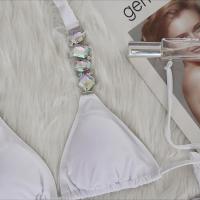 Bikini Sexy de Lujo con Diamantes de Imitación Color Sólido, Divisible, Accesorios de Cadena de Metal - details 28