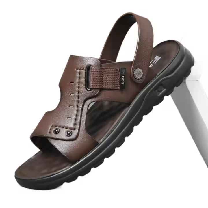 Nuevas Sandalias de Hombre 2025 Zapatos de Playa de Verano Estilo Doble Propósito para Conducir y Usar al Aire Libre Antideslizantes para Papá - 1