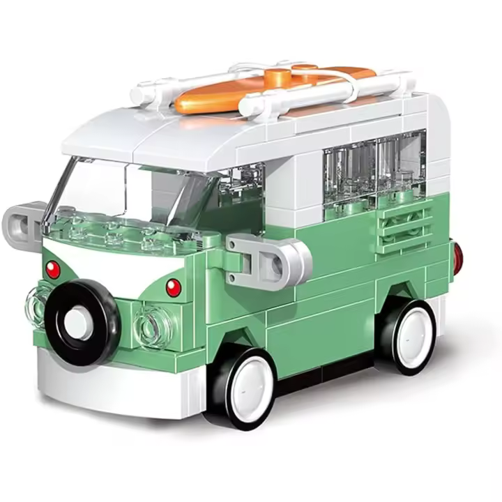 Coche de Bloques de Construcción Feliz 110 Piezas Mejor Regalo para Niños Juguete y Juego - 1