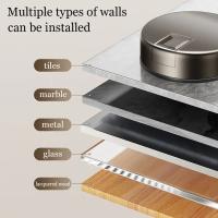 Estante de baño con ventosa de acero al carbono, estante de almacenamiento para ducha con montaje en pared sin perforaciones, soporte de carga fuerte de gran capacidad - details 8