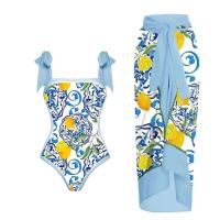 2025 traje de baño estampado con falda de una pieza para mujer, ropa de playa, traje de baño de verano - details 33