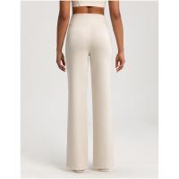 Pantalones de pierna recta sueltos con capa de aire lavados con arena, pantalones de yoga deportivos desnudos de cintura alta modales para mujer - details 16