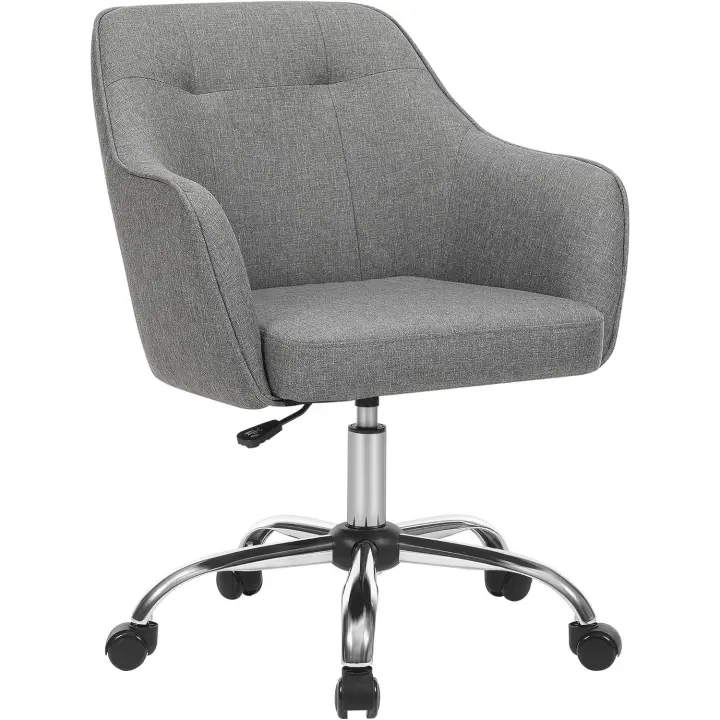 Giratoria, Altura Ajustable, Carga de 110 kg, Marco de Acero, Tela de Algodón-Lino Transpirable, para Estudio, - 1