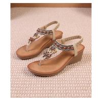 Sandalias Gladiador Mujer con Plataforma |   Zapatos Étnicos Abiertos de Verano 2024, Diseño Elegante para Vacaciones en Playa y Viajes Turísticos - details 38