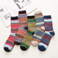 HSS Brand Men Winter Socks Thick Wool Retro Style Colorful Fashion Man Socks For Snow boots 5Pairs/Lot - details 3