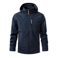 Chaquetas con capucha para hombre, abrigos informales para exteriores, sudaderas con capucha sueltas, tops impermeables, primavera y otoño - details 4