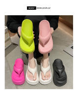 Nuevas chanclas de EVA para mujer, zapatillas frías de suela gruesa, ropa de verano que aumenta las zapatillas de playa de suela blanda - details 13