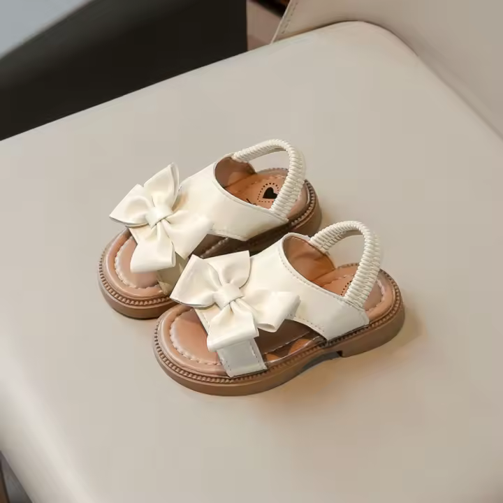 Nuevas Sandalias de Verano 2025 para Niñas Estilo Playero de Moda con Pequeño Lazo - 1