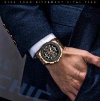 Reloj informal versátil de lujo para hombre, reloj de cuarzo resistente al agua con pantalla luminosa y banda de acero inoxidable - details 4