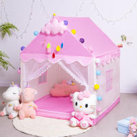 Tienda de Juegos Decorada Rosa Casa de Piedra Rosa y Gris con Almohadilla de Escalada, Luz de Bola, Nubes, Mariposas, Luces Coloridas Adecuada para Niños de 1-3 Años Uso Interior y Exterior - details 6