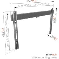 5405 Soporte TV Extremadamente Plano para TV de 32 a 77 Pulgadas, Peso máx. de 75 kg, Soporte de TV máx. VESA 400x400, Compatibilidad Universal, Distancia a la Pared Solo 1,5 cm - details 14