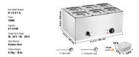 Calentador de alimentos comercial SucceBuy: acero inoxidable, temperatura ajustable - details 9