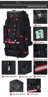 Mochila Táctica de Gran Capacidad para Hombre 130L Bolsa de Montañismo para Acampar y Senderismo con Diseño de Camuflaje Bolsa de Hombro para Viajes Dangerous Goods Normales - details 5