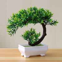 Árbol falso en maceta de plástico realista, Planta Artificial de 19CM, loto, decoración para el hogar, comedor interior y sala de estar - details 6