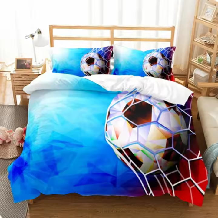 Conjunto de Funda de Almohada de Fútbol Colorido Tema Deportivo para Dormitorio de Niños y Adolescentes - 1