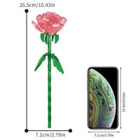 Children's puzzle small particle assembly block toy simulation bouquet gift sunflower rose eternal simulation flower - details 18