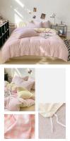 Funda de Edredón de Estilo a Cuadros Cubierta de Cama Doble Cara Material Amigable con la Piel - details 9