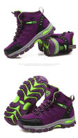 Botas de senderismo de alta calidad para mujer, zapatos de escalada al aire libre, antideslizantes, deportivos, botas de Trekking casuales, impermeables de gamuza - details 12