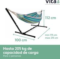 Hamaca de Acero Sólido Portátil Hamaca para 2 Personas con Mesa Auxiliar - details 80