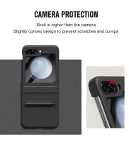 Funda de cuero oficial de lujo para Samsung Galaxy Z Flip 5, Protector de pantalla de vidrio, bolígrafo táctil - details 5