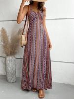 Vestido Boho de Moda de Verano Patrón Étnico sin Espalda y Dobladillo Ideal para Playa - details 9