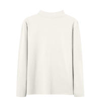 Camisa de manga larga para hombre, top ajustado con cuello alto, color sólido, terciopelo - details 32