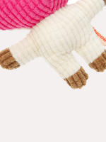 Juguetes de peluche de animales de vaca rosa para mascotas, juguetes chirriantes para masticar, silbidos, ardilla envuelta, lindo - details 3