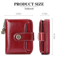Billetera de mujer de cuero, función RFID corta para mujer, mini billetera cero, paquete de tarjeta de crédito - details 4