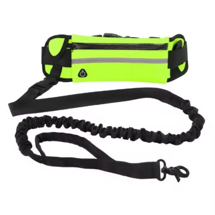 Correa reflectante manos libres para perro, correa elástica retráctil para correr, caminar, bolsa de cintura, productos para mascotas - 1