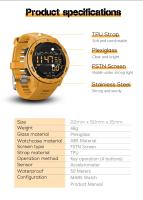 NORTH EDGE MARS reloj deportivo de moda para hombres 50m resistente al agua - details 8