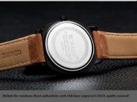 Reloj de Cuarzo CURREN 8139 Correa de Cuero Marrón Retro de Lujo Resistente al Agua Reloj de Negocios para Hombres - details 7