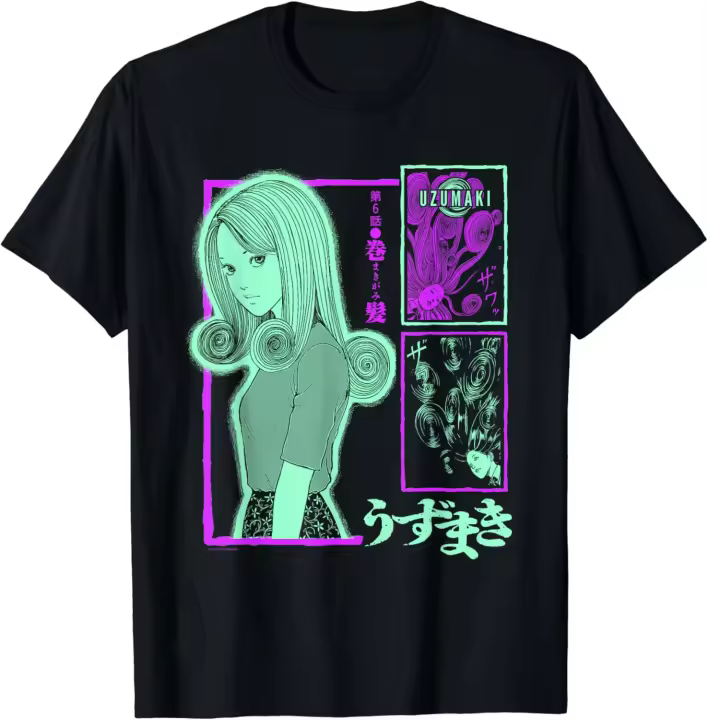 Uzumaki camiseta con pelo en espiral para niña - 1