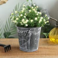 5 piezas de macetas colgantes, macetas decorativas pequeñas de metal, cubo de flores retro con gancho para flores y plantas, pared, balcón - details 3
