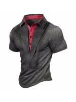 Camiseta de color sólido para hombre, nueva camiseta casual de manga corta versátil de verano para hombre - details 1