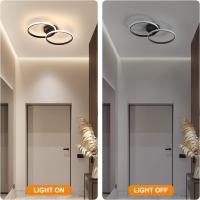 Goeco Lámpara de Techo LED Moderna 32W, Diseño Nórdico, Luz Blanca Caliente 2350LM, Montaje Semi-Flush, Material ACRYL, Interruptor de Botón Empanado - details 4