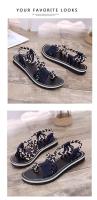 Sandalias de Playa para Mujer Verano Cinturón de Cuerda de Colores Mixtos Comodidad Casual - details 7